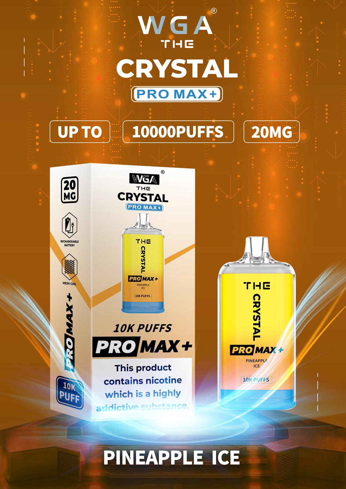 The Crystal Pro Max + 10000 Puffs Disposable Vape Pod