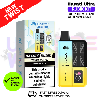 Pineapple ICE Hayati Rubik 7000 Puff 7K Bar