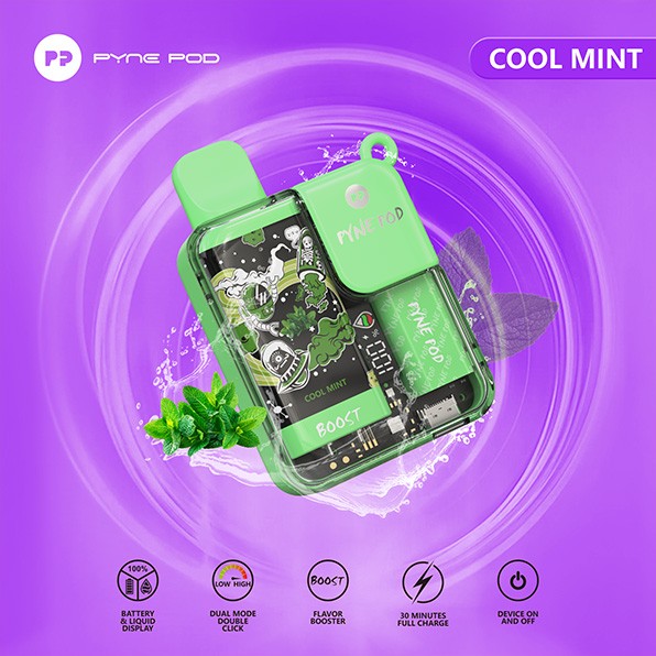 Pynepod 8500 Puffs Disposable Vape 16 Flavors  20mg Nico 2ML Battery Display 550mAh battery