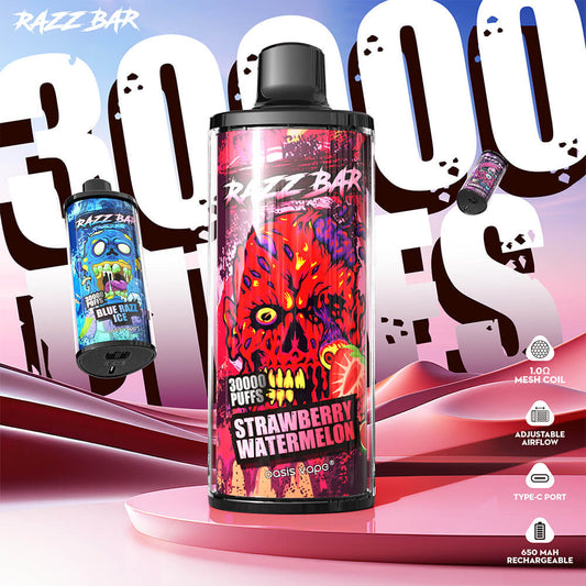 Razz Bar 30000 Puffs Disposable Vape 650mAh  16 Flavors