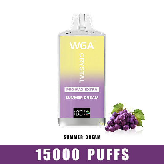wga vape Crystal Summer Greamy Pro Max Extra 15000 Puffs Disposable Vape