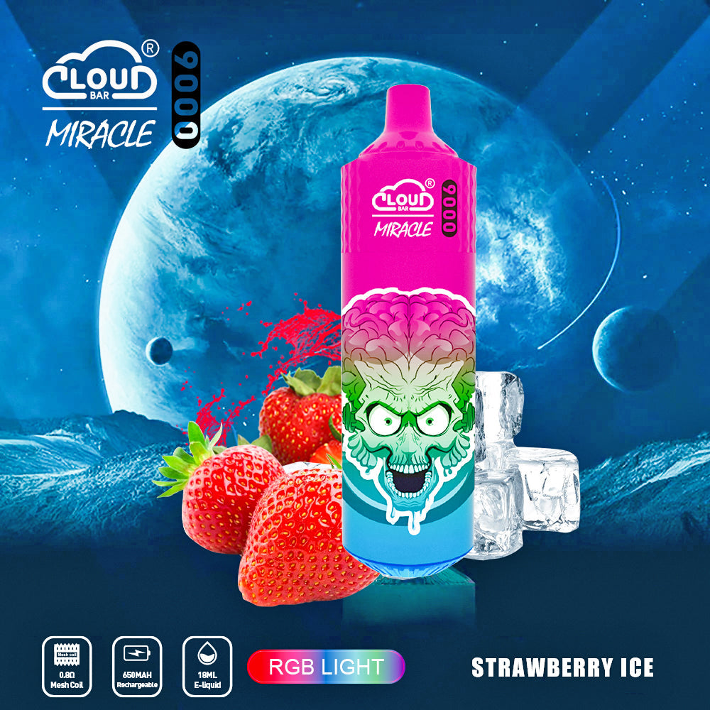 Cloud Bar  9000 Puffs  5% Rechargeable Electronic Vapes Pen 18ml 650MAH 11 Flavors for Cigarettes Lovers