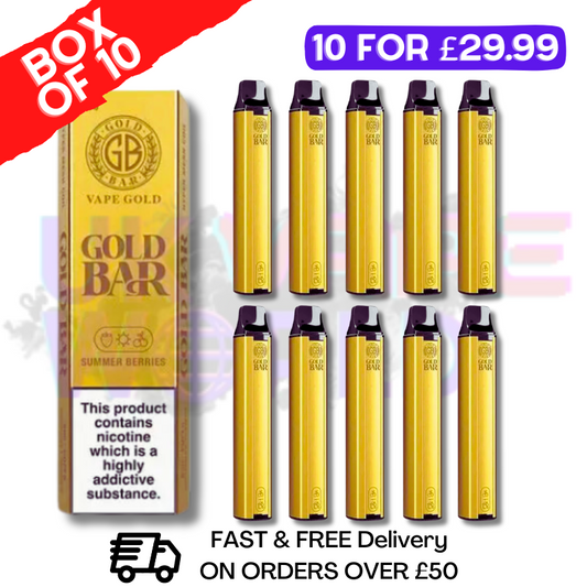 Summer Berries - Gold Bar 600Puff Box of 10