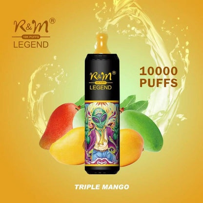 R&M 10000 puffs  10K  Fruit Flavor Portable Stylish High-quality E-lectronic c igarette Vape E-liquid V aporizer Pod system Include Nicotine 19 flavors