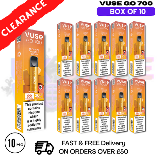 Tropical Coconut Blend (10MG) - VUSE GO 700Puff Box of 10