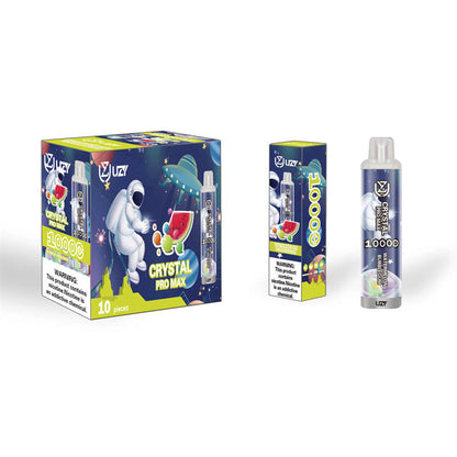 Original Uzy Crystal Vape Pro Max 10000 Puffs Puff 10k 0% 2% 3% 5% RGBLight Disposable Vape Pen