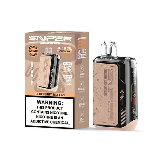 Vapmod Sniper 25000 Puffs Vape - 20ml E-liquid, 5% Nicotine, 12 Flavors
