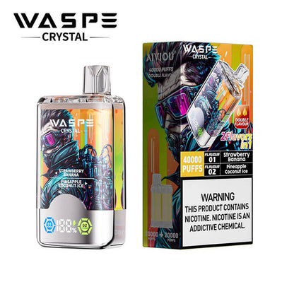 WASPE Crystal 40000 Dual Flavors Disposable Vape 32ml  850mAh 12 Flavors