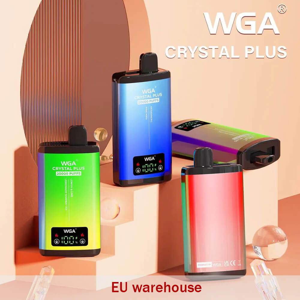 WGA Crystal plus 20000 Puffs Disposable Vape In Sales-850mAh Battery, 40ml E-liquid, Multiple Nicotine 12 Flavors