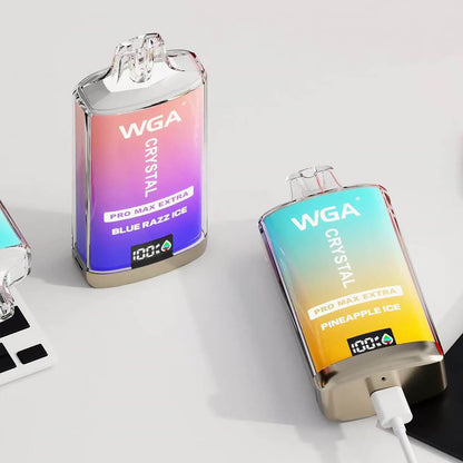 WGA Crystal PRO MAX EXTRA 15000 puffs Disposable Vape In Sales-850mAh Battery, 25ml E-liquid, Multiple Nicotine 19 Flavors