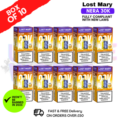 Yellow Edition Lost Mary NERA 30K Puff Box Of 10