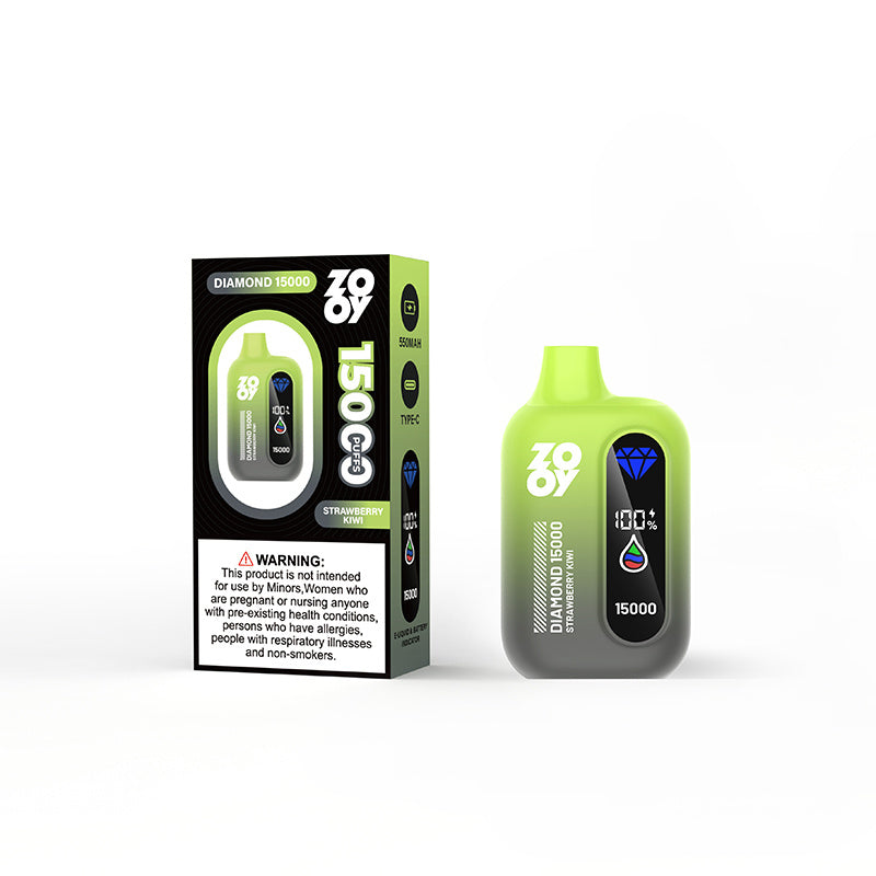 ZOOY DIAMOND 15000 Rechargeable Disposable Vape – 15000 Puffs, Mesh Coil, 550mAh Battery
