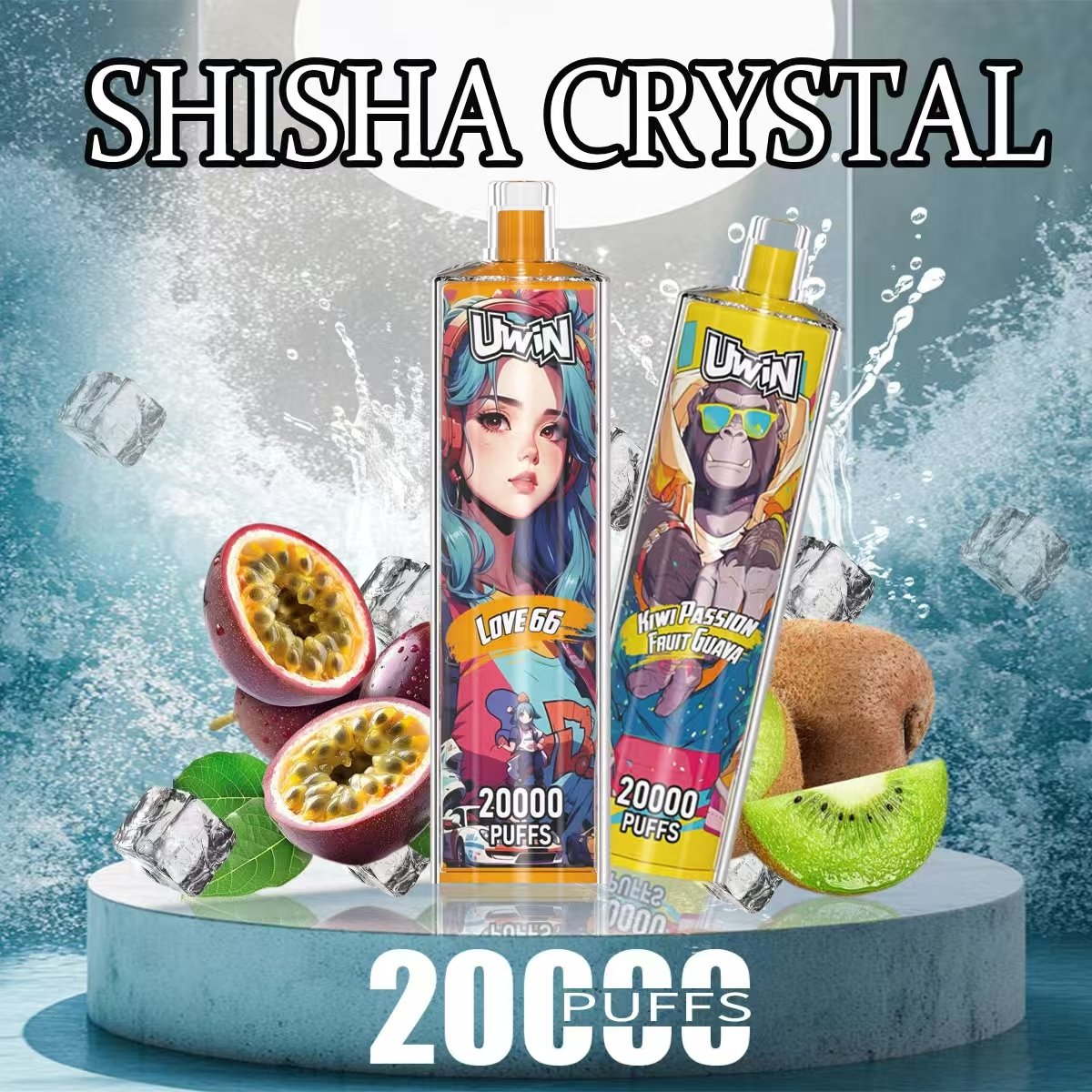 Uwin Hookah Shisha Crystal 20k Puffs Original DTL Disposable Vape Pen