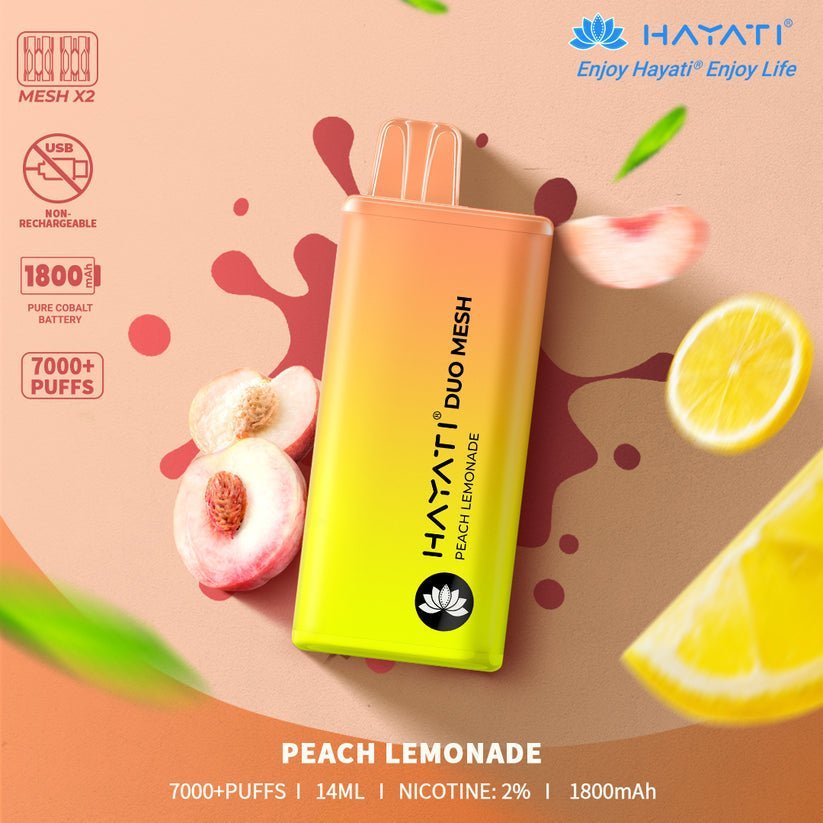 Hayati Duo Mesh 7000 Puffs Disposable Vape Box Of 10