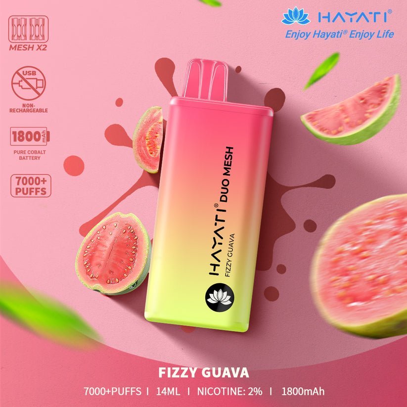 Hayati Duo Mesh 7000 Puffs Disposable Vape Box Of 10