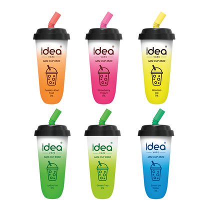 Idea Vape Mini Cup 6500 Puffs Top Brand Disposable Vape Bars Pens  Wholesale,BOX OF 10 PCS Idea Vape Mini Cup 6.5K Kit Nicotine Free-Idea