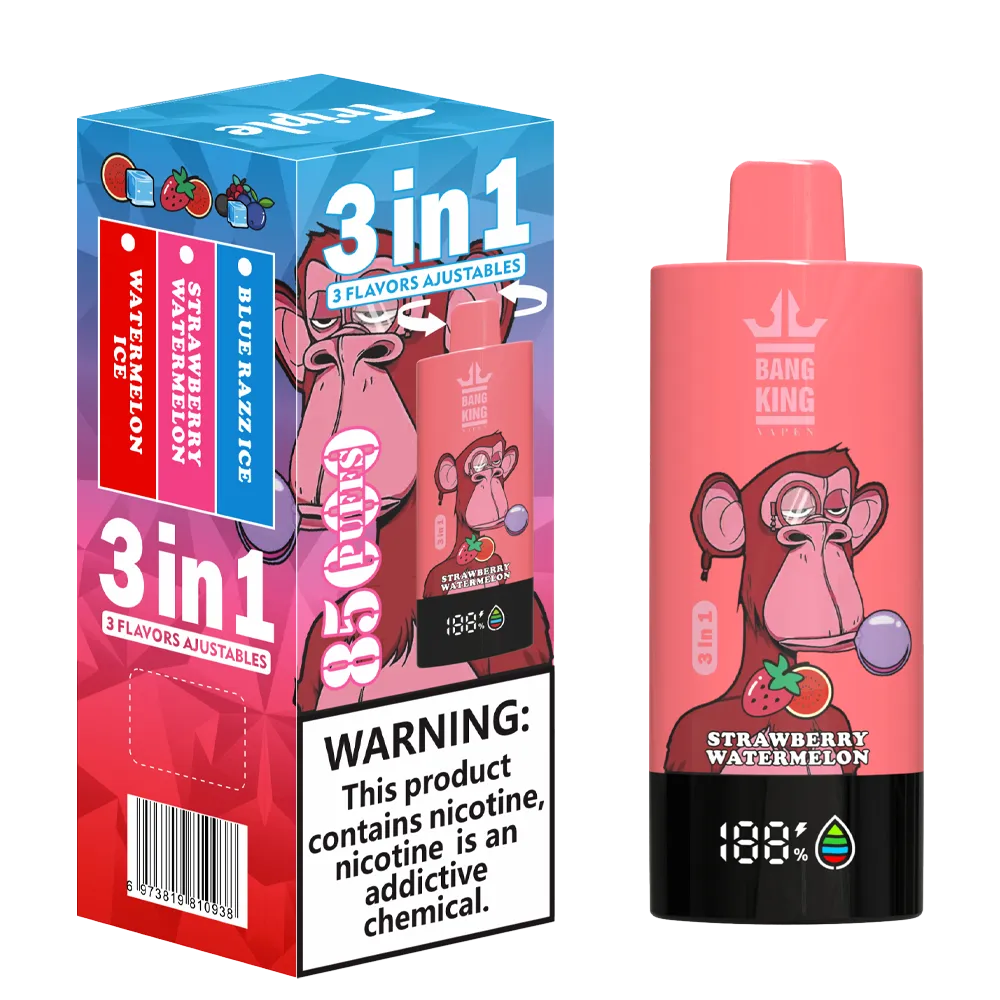 Bang King Triple 85K 3‑in‑1 Disposable Vape | 85,000 Puffs | Triple Flavor Pods