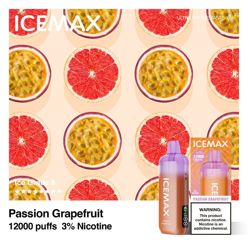 Ice Max 12000 Puffs 12K Disposable Vape 10ml 3%   High in ice and low in sweetness, with consistent quality