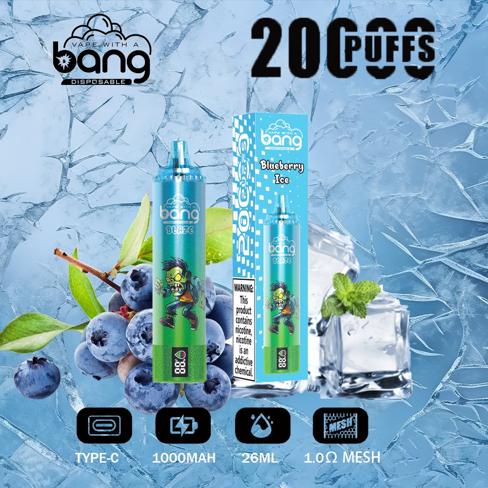 Bang King Double Crystal 20000 Puffs Vape 20K Disposable Vape Pen E Cigarette Prefilled-650mAh Battery, 25ml E-liquid, Multiple Nicotine 12 Flavors