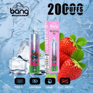 Bang King Double Crystal 20000 Puffs Vape 20K Disposable Vape Pen E Cigarette Prefilled-650mAh Battery, 25ml E-liquid, Multiple Nicotine 12 Flavors