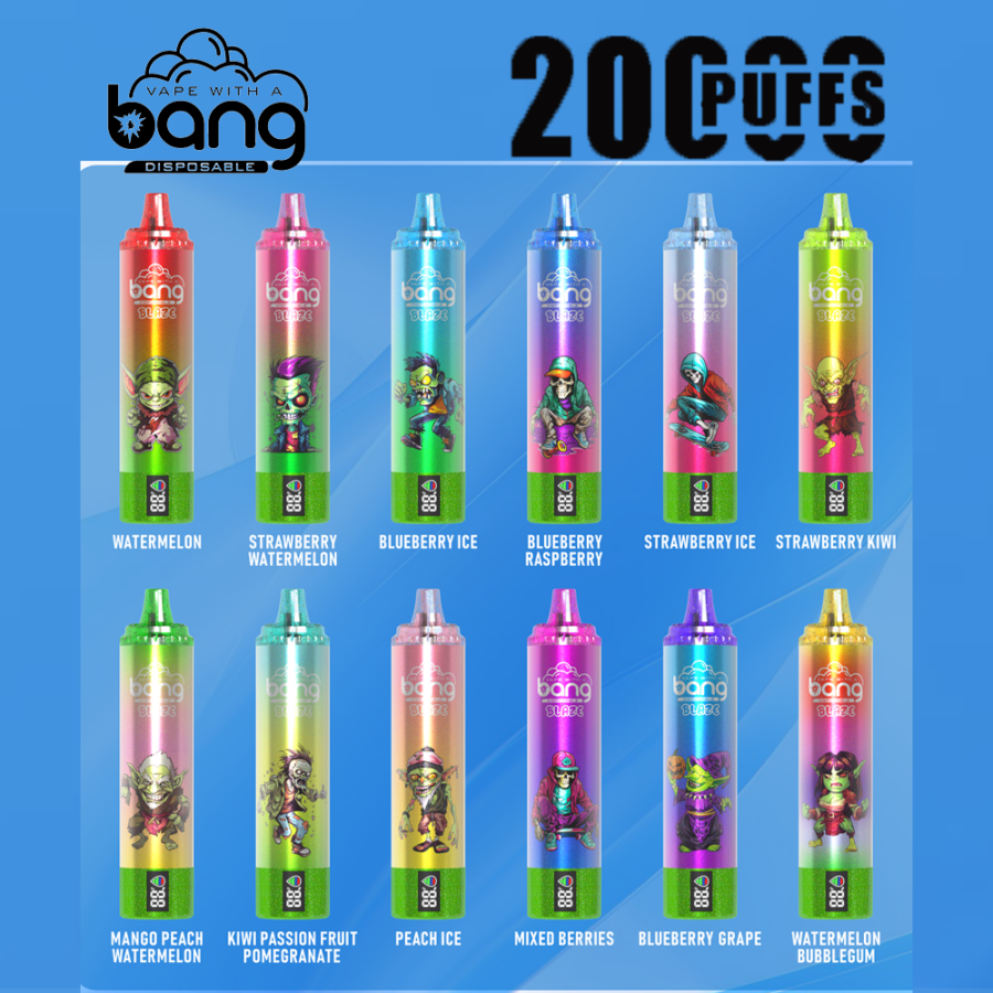 Bang King Double Crystal 20000 Puffs Vape 20K Disposable Vape Pen E Cigarette Prefilled-650mAh Battery, 25ml E-liquid, Multiple Nicotine 12 Flavors