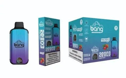 Bang 20000 Puffs LED Display Disposable Vape Bang King Double Crystal 20000 Puffs Vape 20K Disposable Vape Pen E Cigarette Prefilled-650mAh Battery, 25ml E-liquid, Multiple Nicotine 12 Flavors