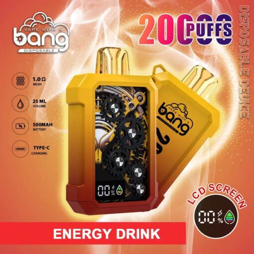 Bang King Double Crystal 20000 Puffs Vape 20K Disposable Vape Pen E Cigarette Prefilled-500mAh Battery, 25ml E-liquid, Multiple Nicotine 12 Flavors