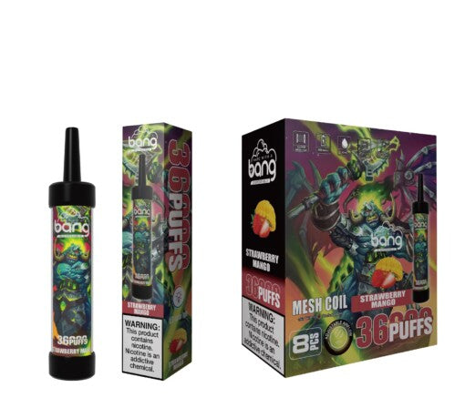 Bang 36000 Puffs Disposable Vape -650mAh Battery, 40ml E-liquid, Multiple Nicotine 12 Flavors