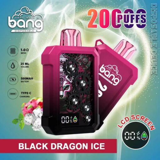 Bang King Double Crystal 20000 Puffs Vape 20K Disposable Vape Pen E Cigarette Prefilled-500mAh Battery, 25ml E-liquid, Multiple Nicotine 12 Flavors