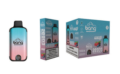 Bang 20000 Puffs LED Display Disposable Vape Bang King Double Crystal 20000 Puffs Vape 20K Disposable Vape Pen E Cigarette Prefilled-650mAh Battery, 25ml E-liquid, Multiple Nicotine 12 Flavors