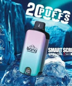 Bang 20000 Puffs LED Display Disposable Vape Bang King Double Crystal 20000 Puffs Vape 20K Disposable Vape Pen E Cigarette Prefilled-650mAh Battery, 25ml E-liquid, Multiple Nicotine 12 Flavors