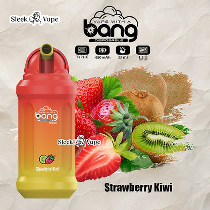 Bang King 12000 Puffs Disposable Vape(0% to 5% Nicotine)- 23ml E-Liquid, 850mAh Battery 20 Flavors