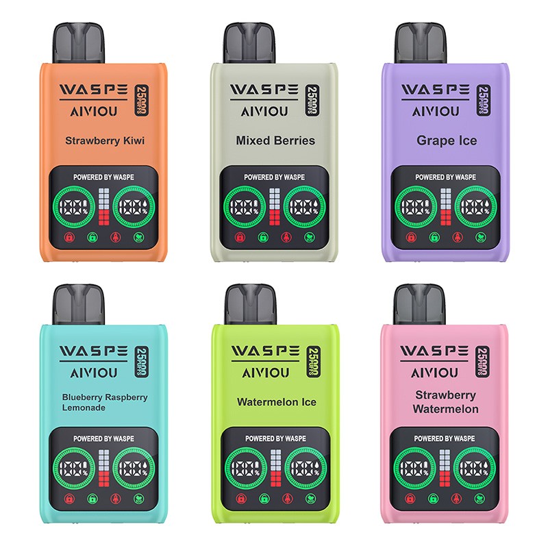 WASPE  Aiviou 25000 Puffs Disposable Vape 650mah 25ml 10 Flavors