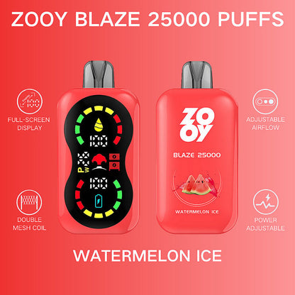 ZOOY BlAZE 25000 25K Puffs Airflow&Power Ajustable Disposable Vape